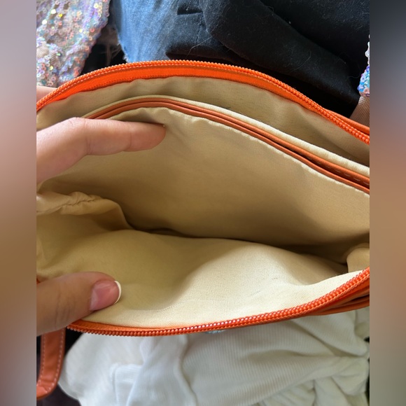 Vintage orange snake skin purse - Picture 7 of 8